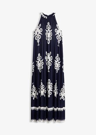 SUKIENKA BOHO MAXI Z OKRĄGŁYM DEKOLTEM