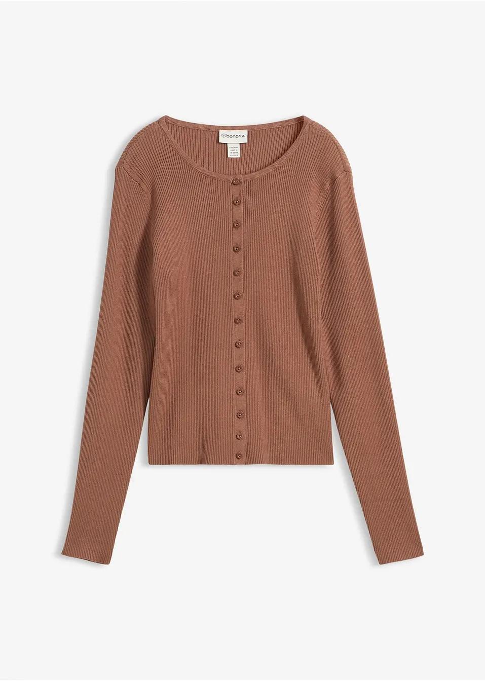 SWETER DAMSKI WISKOZOWY ROZPINANY Z OKRĄGŁYM DEKOLTEM