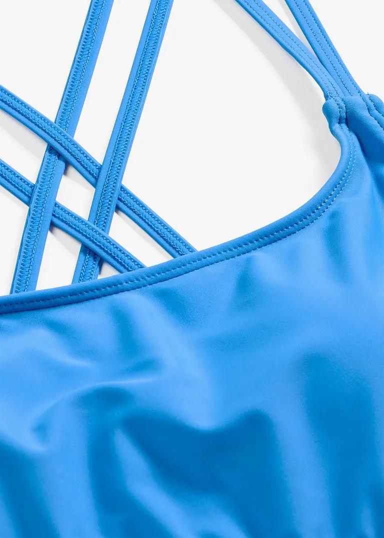 GORSETOWY TOP BIKINI ZE SKRZYŻOWANYMI RAMIĄCZKAMI