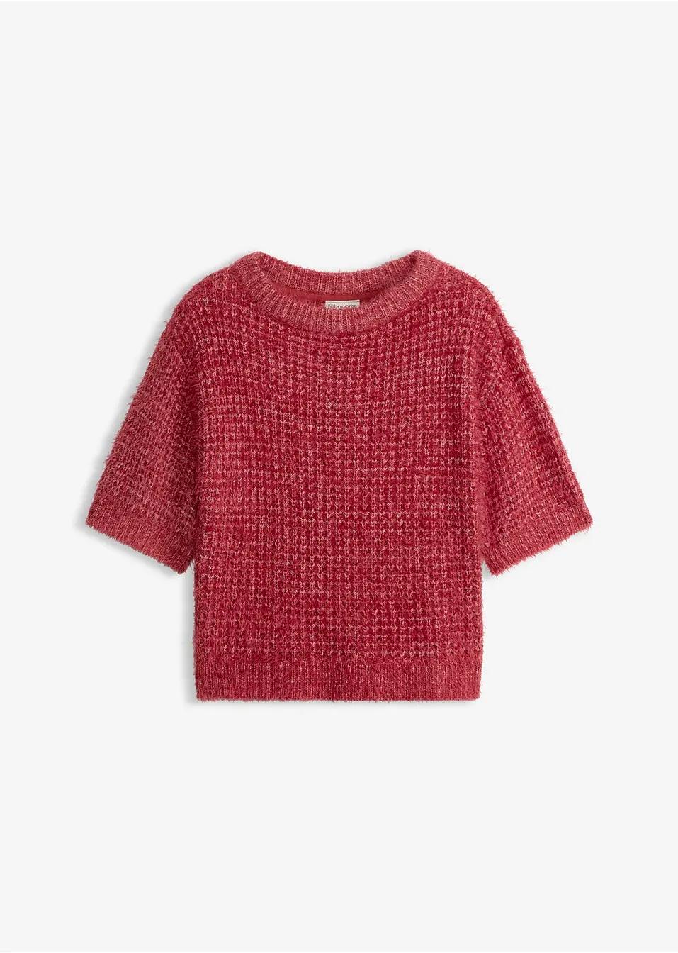 SWETER Z KRÓTKIM RĘKAWEM
