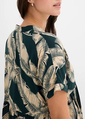 MIDI KAFTAN SUKIENKA MIĘKKI WYKONANA Z WISKOZY