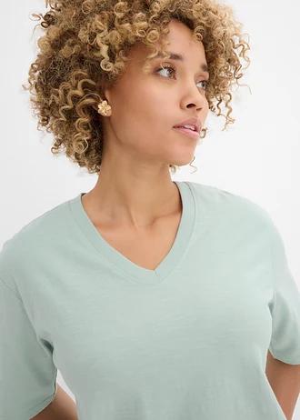 czarny t-shirt v-neck