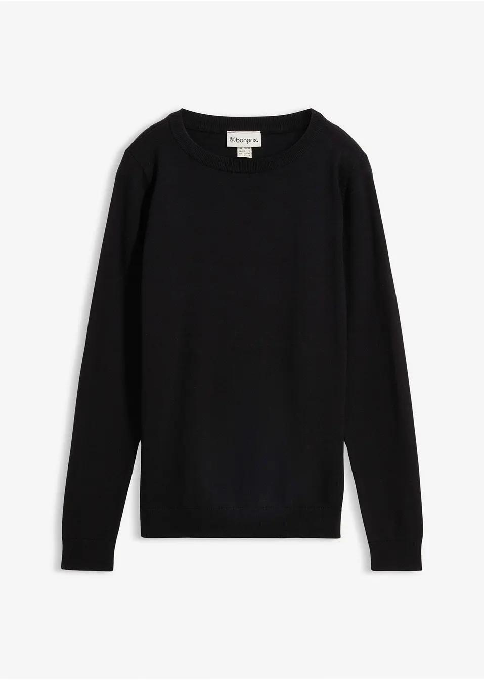 SWETER DAMSKI BAWEŁNIANY Z OKRĄGŁYM DEKOLTEM