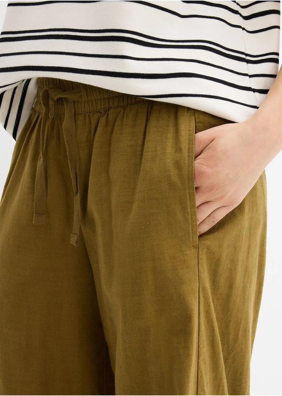 SPODNIE PALAZZO BAWEŁNIANE