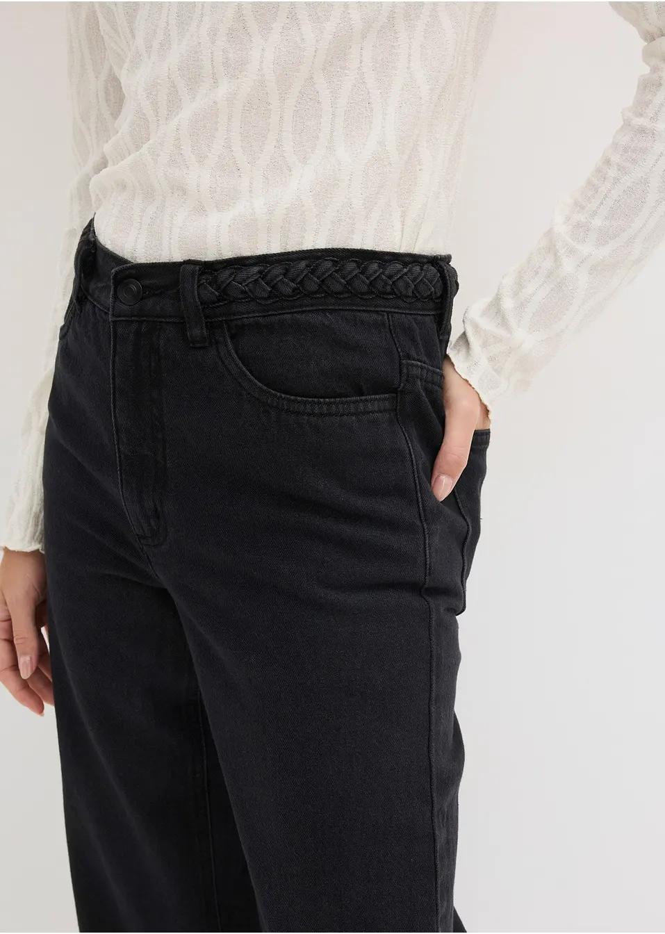 JEANSY DAMSKIE PLUS SIZE BAWEŁNIANE WYSOKI STAN