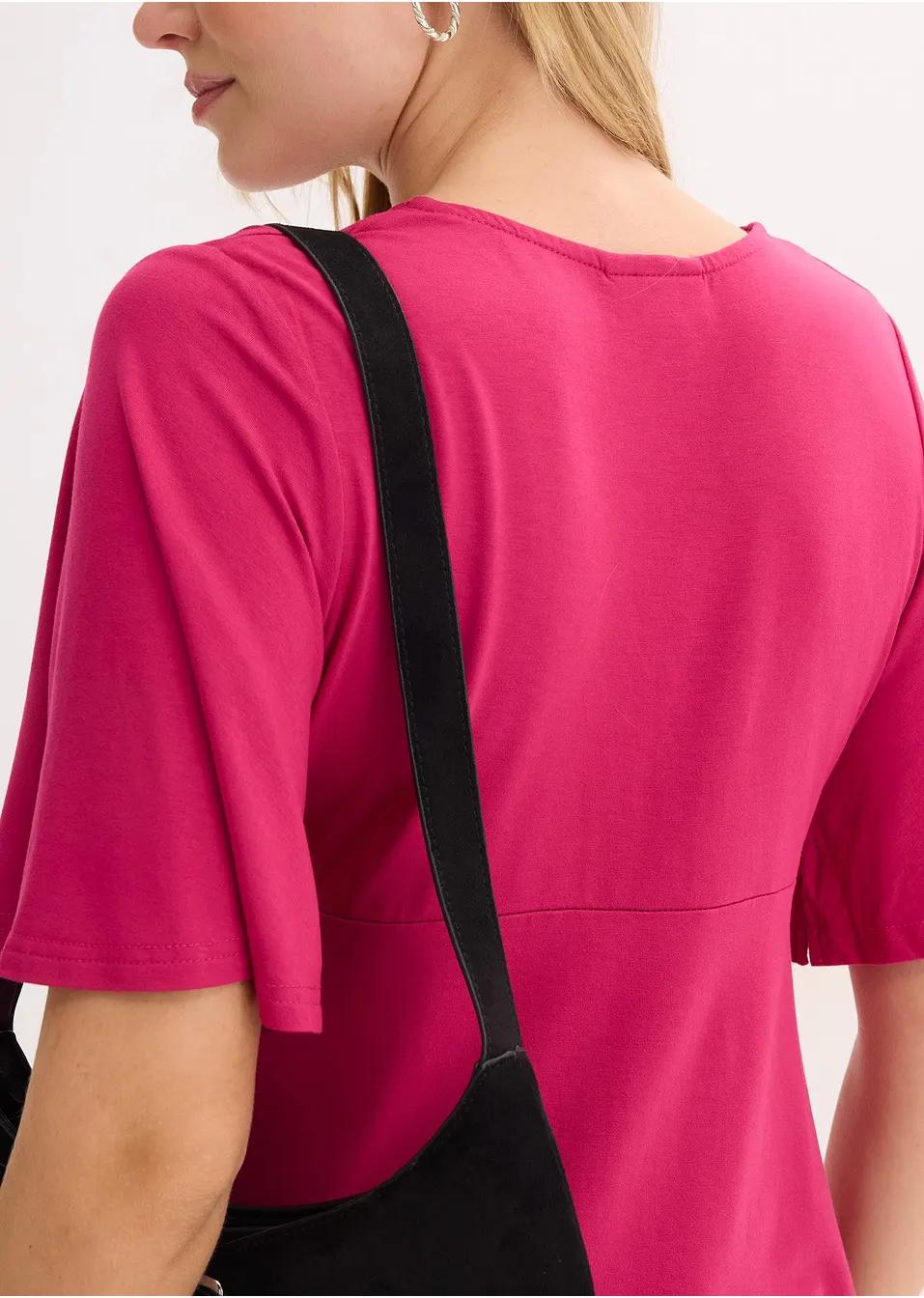BLUZKA DAMSKA PLUS SIZE LUŹNA WISKOZOWA 