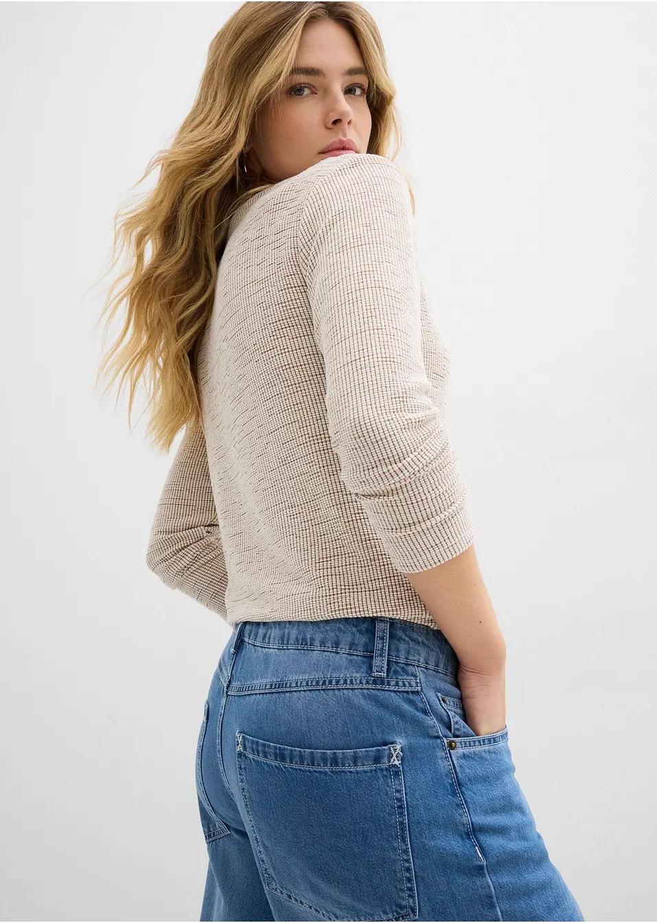 NIEBIESKIE SPODNIE JEANS SZEROKIE NOGAWKI 