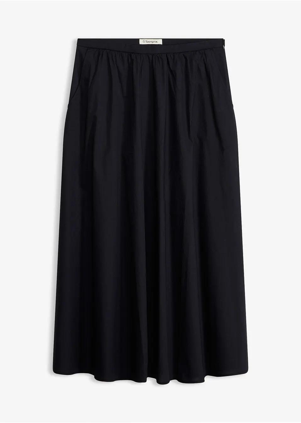 SPÓDNICA MIDI ROZKLOSZOWANA PLUS SIZE BAWEŁNA
