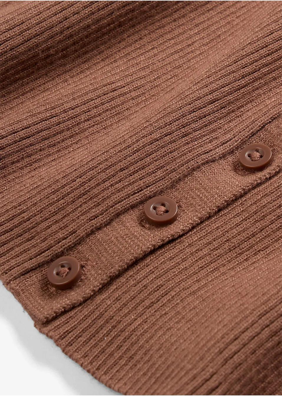 SWETER DAMSKI WISKOZOWY ROZPINANY Z OKRĄGŁYM DEKOLTEM