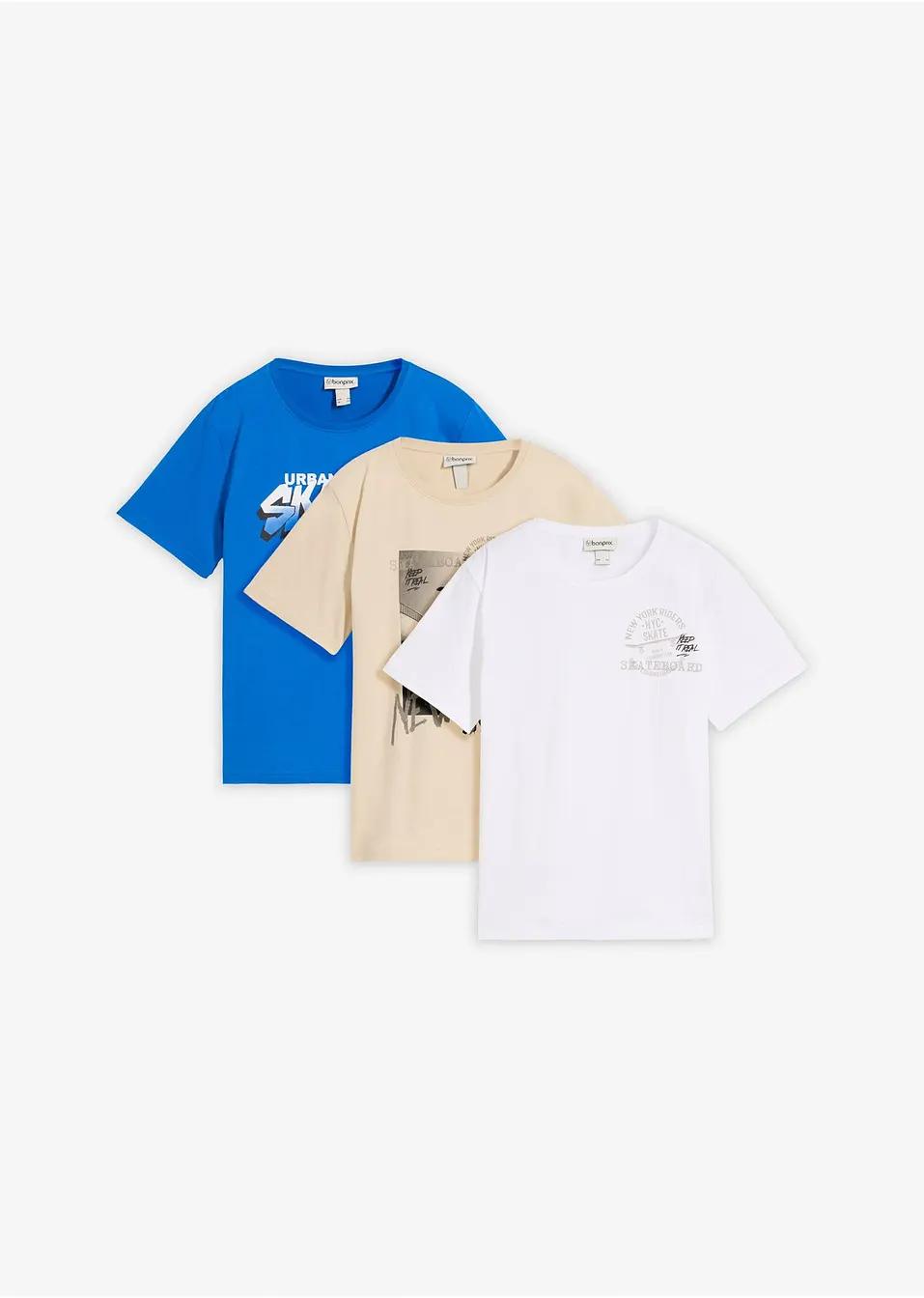 CHŁOPIĘCY T-SHIRT Z NADRUKIEM 3 szt