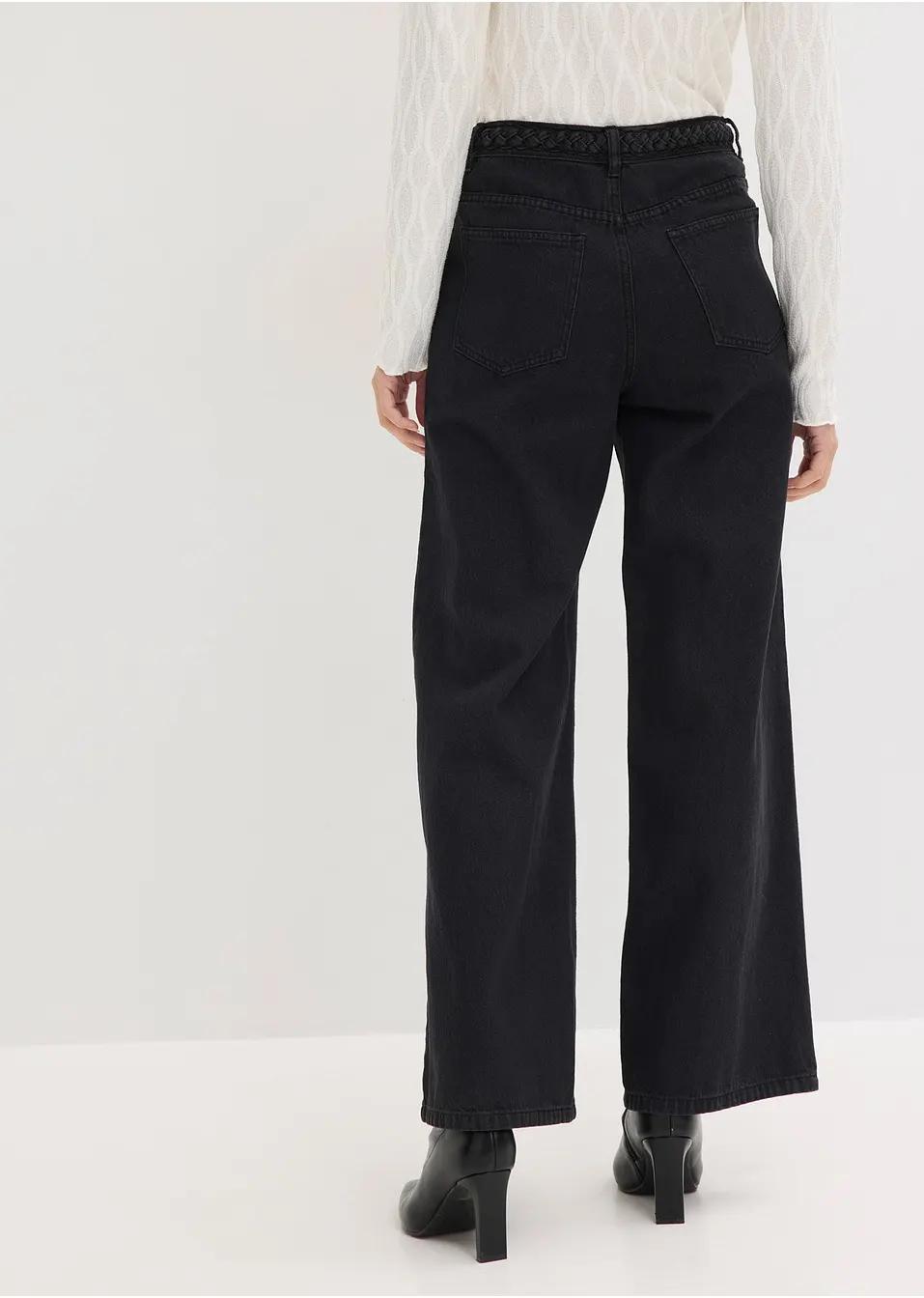 JEANSY DAMSKIE PLUS SIZE BAWEŁNIANE WYSOKI STAN