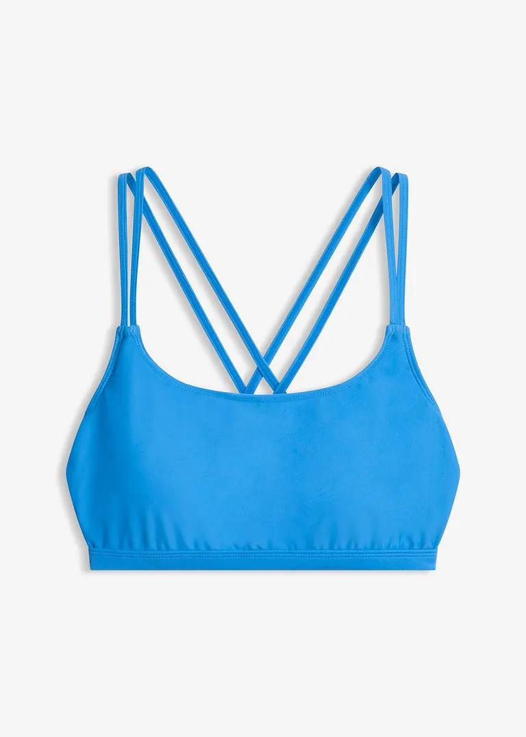 GORSETOWY TOP BIKINI ZE SKRZYŻOWANYMI RAMIĄCZKAMI