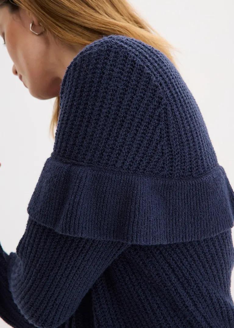 SWETER DAMSKI BEZ KOŁNIERZYKA ROZPINANY