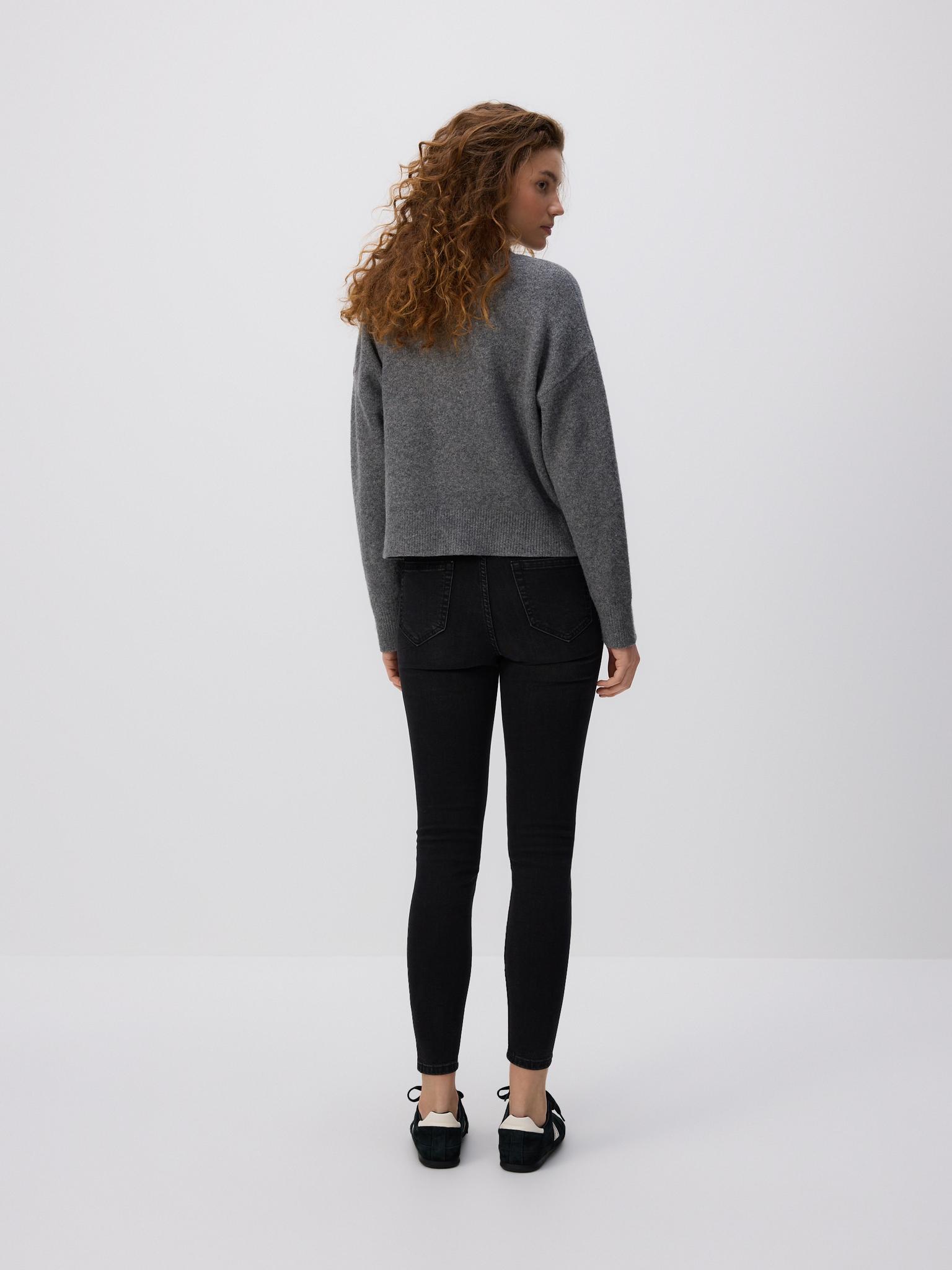 spodnie jeans rurki wysoki stan