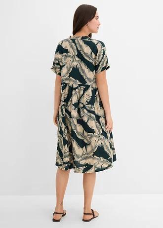 MIDI KAFTAN SUKIENKA MIĘKKI WYKONANA Z WISKOZY