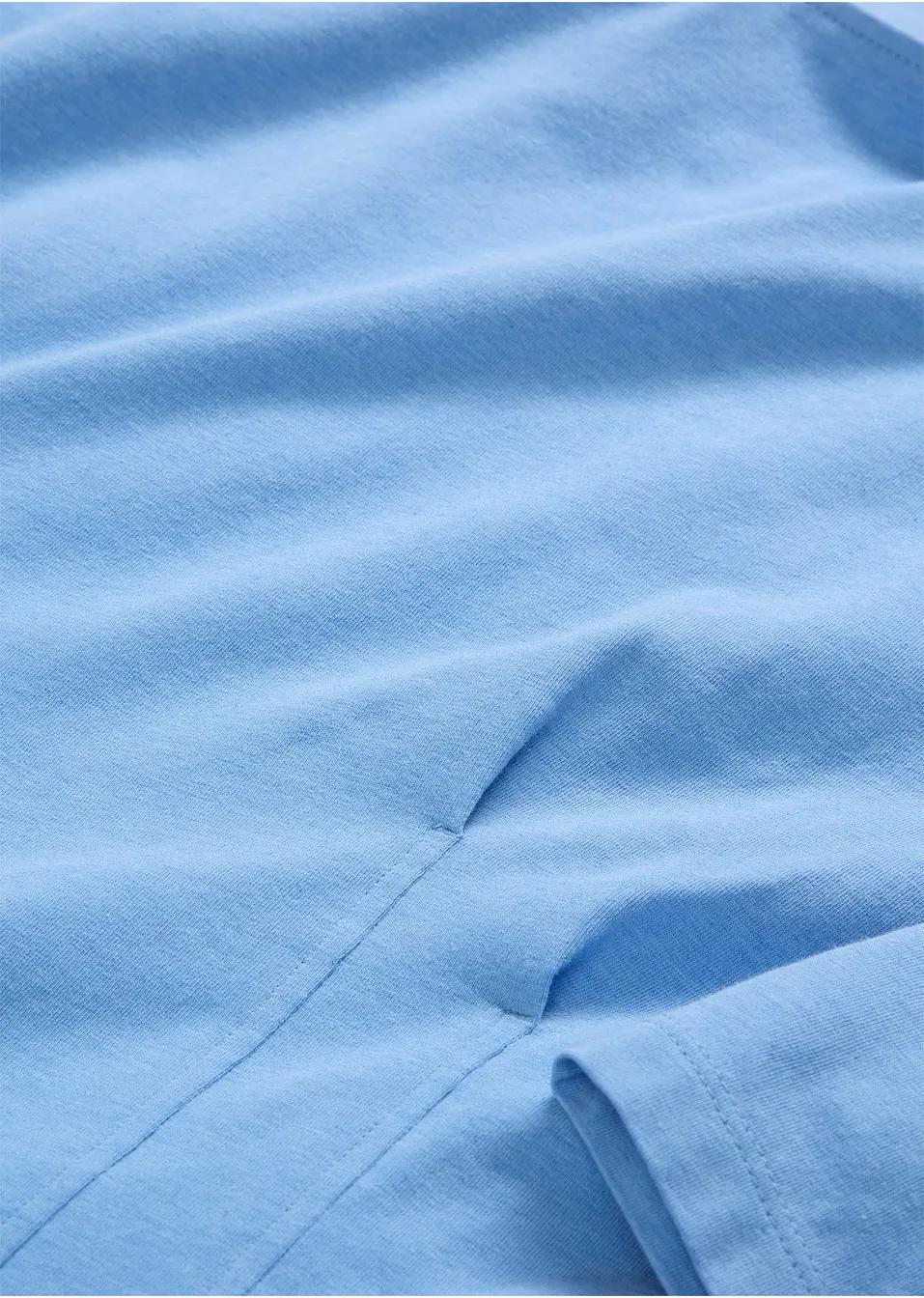 BLUZKA DAMSKA BAWEŁNIANA OKRĄGŁY DEKOLT